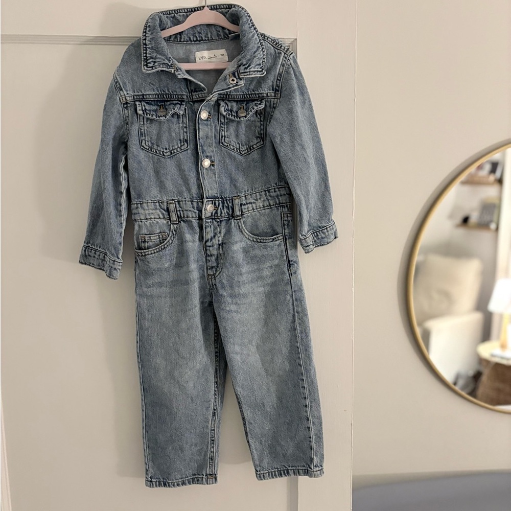 ZARA KIDS denim jumpsuit